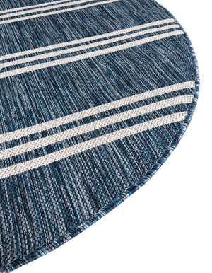 Blue 13' 1 x 13' 1 Jill Zarin Outdoor Round Area Rug Weather Resistant for Patio, Deck, Terrace, Balcony, Porch Durable 100% Polypropylene Carpet for Outside for Sale at Rug Engine