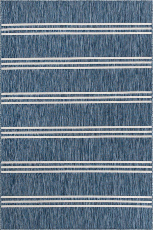 Blue 6' 1 x 9' Jill Zarin Outdoor Rectangle Area Rug Weather Resistant for Patio, Deck, Terrace, Balcony, Porch Durable 100% Polypropylene Carpet for Outside for Sale at Rug Engine