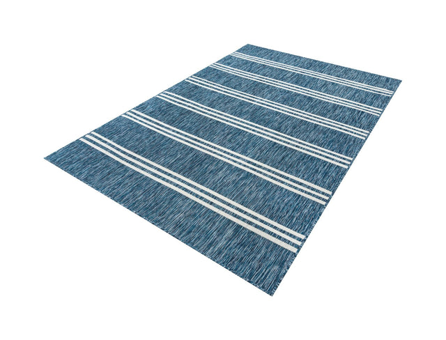 Blue 5' 3 x 8' Jill Zarin Outdoor Rectangle Area Rug Weather Resistant for Patio, Deck, Terrace, Balcony, Porch Durable 100% Polypropylene Carpet for Outside for Sale at Rug Engine