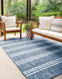 Blue 1' 4 x 1' 4 Jill Zarin Outdoor Sample Area Rug Weather Resistant for Patio, Deck, Terrace, Balcony, Porch Durable 100% Polypropylene Carpet for Outside for Sale at Rug Engine