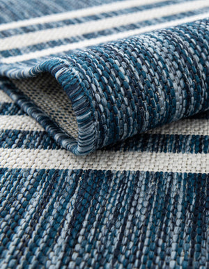 Blue 6' 1 x 9' Jill Zarin Outdoor Rectangle Area Rug Weather Resistant for Patio, Deck, Terrace, Balcony, Porch Durable 100% Polypropylene Carpet for Outside for Sale at Rug Engine
