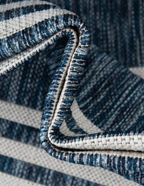 Blue 7' 10 x 10' Jill Zarin Outdoor Rectangle Area Rug Weather Resistant for Patio, Deck, Terrace, Balcony, Porch Durable 100% Polypropylene Carpet for Outside for Sale at Rug Engine