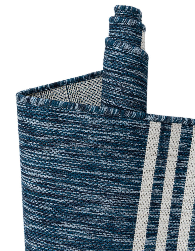 Blue 7' 10 x 10' Jill Zarin Outdoor Rectangle Area Rug Weather Resistant for Patio, Deck, Terrace, Balcony, Porch Durable 100% Polypropylene Carpet for Outside for Sale at Rug Engine