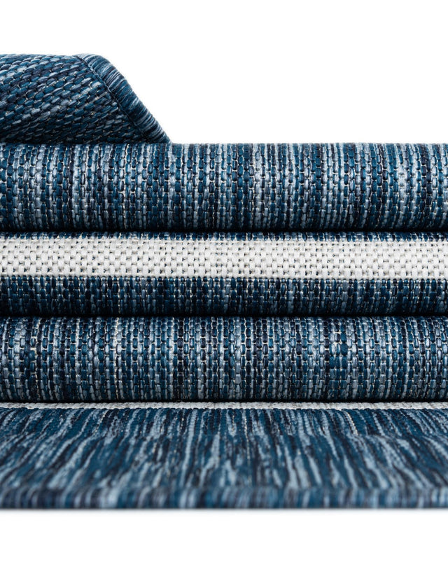 Blue 9' x 12' Jill Zarin Outdoor Rectangle Area Rug Weather Resistant for Patio, Deck, Terrace, Balcony, Porch Durable 100% Polypropylene Carpet for Outside for Sale at Rug Engine