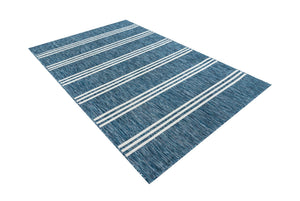 Blue 5' 3 x 8' Jill Zarin Outdoor Rectangle Area Rug Weather Resistant for Patio, Deck, Terrace, Balcony, Porch Durable 100% Polypropylene Carpet for Outside for Sale at Rug Engine