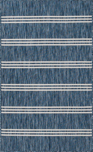 Blue 3' 1 x 5' 3 Jill Zarin Outdoor Rectangle Area Rug Weather Resistant for Patio, Deck, Terrace, Balcony, Porch Durable 100% Polypropylene Carpet for Outside for Sale at Rug Engine