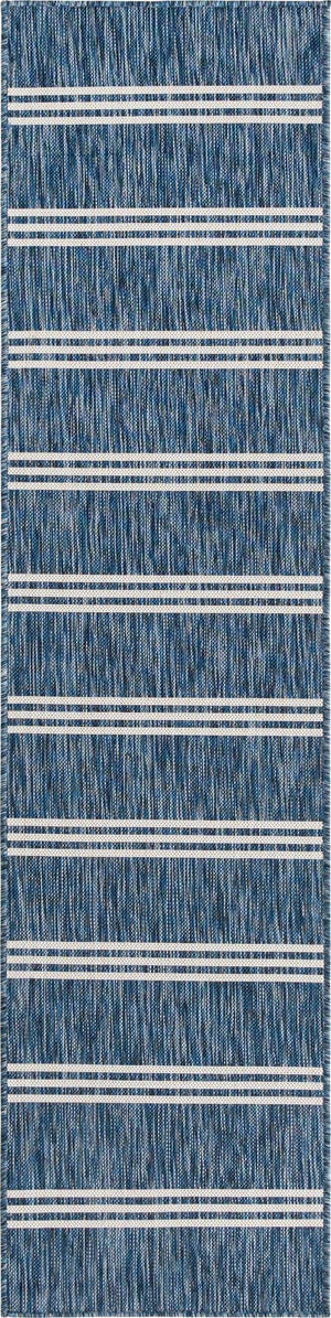 Blue 2' x 8' Jill Zarin Outdoor Runner Area Rug Weather Resistant for Patio, Deck, Terrace, Balcony, Porch Durable 100% Polypropylene Carpet for Outside for Sale at Rug Engine