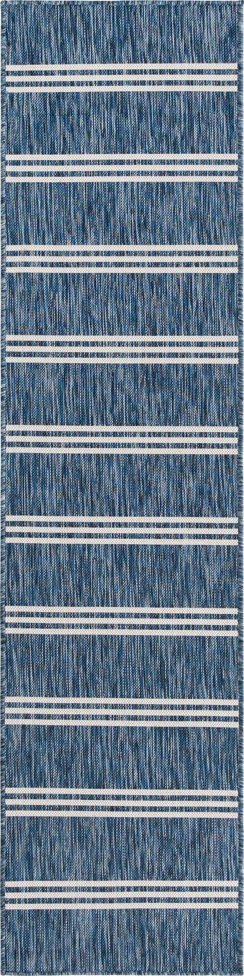 Blue 2' x 8' Jill Zarin Outdoor Runner Area Rug Weather Resistant for Patio, Deck, Terrace, Balcony, Porch Durable 100% Polypropylene Carpet for Outside for Sale at Rug Engine