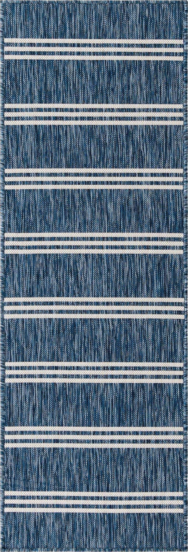 Blue 2' x 6' 1 Jill Zarin Outdoor Runner Area Rug Weather Resistant for Patio, Deck, Terrace, Balcony, Porch Durable 100% Polypropylene Carpet for Outside for Sale at Rug Engine