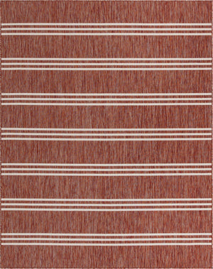 Rust Red 7' 10 x 10' Jill Zarin Outdoor Rectangle Area Rug Weather Resistant for Patio, Deck, Terrace, Balcony, Porch Durable 100% Polypropylene Carpet for Outside for Sale at Rug Engine