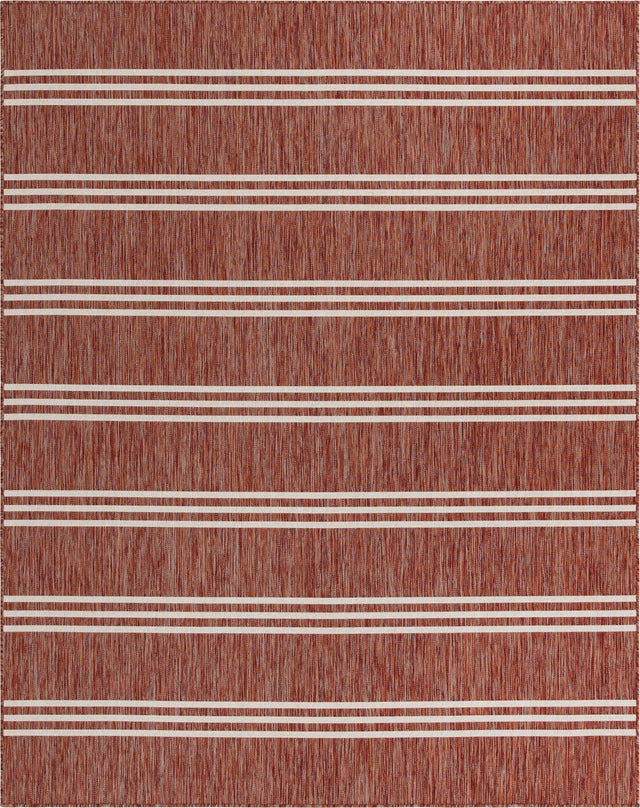 Rust Red 7' 10 x 10' Jill Zarin Outdoor Rectangle Area Rug Weather Resistant for Patio, Deck, Terrace, Balcony, Porch Durable 100% Polypropylene Carpet for Outside for Sale at Rug Engine