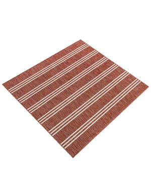 Rust Red 7' 10 x 7' 10 Jill Zarin Outdoor Square Area Rug Weather Resistant for Patio, Deck, Terrace, Balcony, Porch Durable 100% Polypropylene Carpet for Outside for Sale at Rug Engine