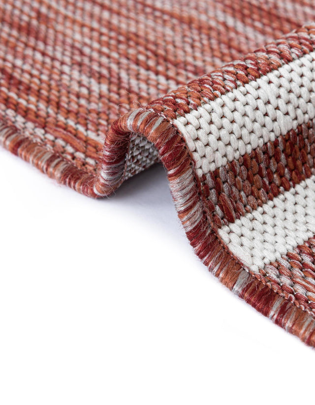 Rust Red 7' 10 x 7' 10 Jill Zarin Outdoor Square Area Rug Weather Resistant for Patio, Deck, Terrace, Balcony, Porch Durable 100% Polypropylene Carpet for Outside for Sale at Rug Engine