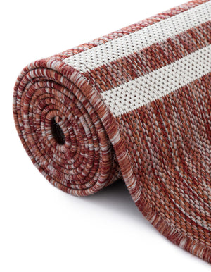 Rust Red 7' 10 x 7' 10 Jill Zarin Outdoor Square Area Rug Weather Resistant for Patio, Deck, Terrace, Balcony, Porch Durable 100% Polypropylene Carpet for Outside for Sale at Rug Engine
