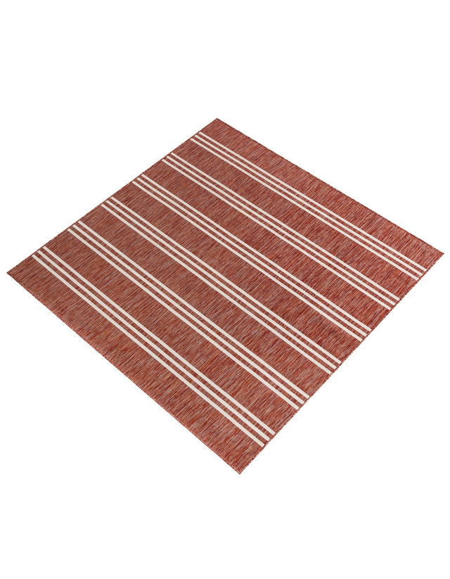 Rust Red 7' 10 x 7' 10 Jill Zarin Outdoor Square Area Rug Weather Resistant for Patio, Deck, Terrace, Balcony, Porch Durable 100% Polypropylene Carpet for Outside for Sale at Rug Engine