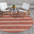 Rust Red 10' 8 x 10' 8 Jill Zarin Outdoor Round Area Rug Weather Resistant for Patio, Deck, Terrace, Balcony, Porch Durable 100% Polypropylene Carpet for Outside for Sale at Rug Engine