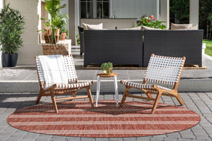 Rust Red 4' 1 x 4' 1 Jill Zarin Outdoor Round Area Rug Weather Resistant for Patio, Deck, Terrace, Balcony, Porch Durable 100% Polypropylene Carpet for Outside for Sale at Rug Engine