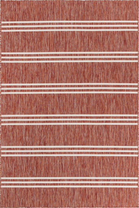 Rust Red 6' 1 x 9' Jill Zarin Outdoor Rectangle Rug