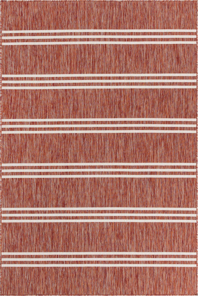Rust Red 6' 1 x 9' Jill Zarin Outdoor Rectangle Rug