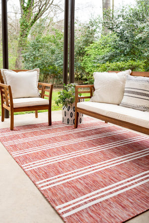 Rust Red 7' 1 x 10' Jill Zarin Outdoor Rectangle Area Rug Weather Resistant for Patio, Deck, Terrace, Balcony, Porch Durable 100% Polypropylene Carpet for Outside for Sale at Rug Engine