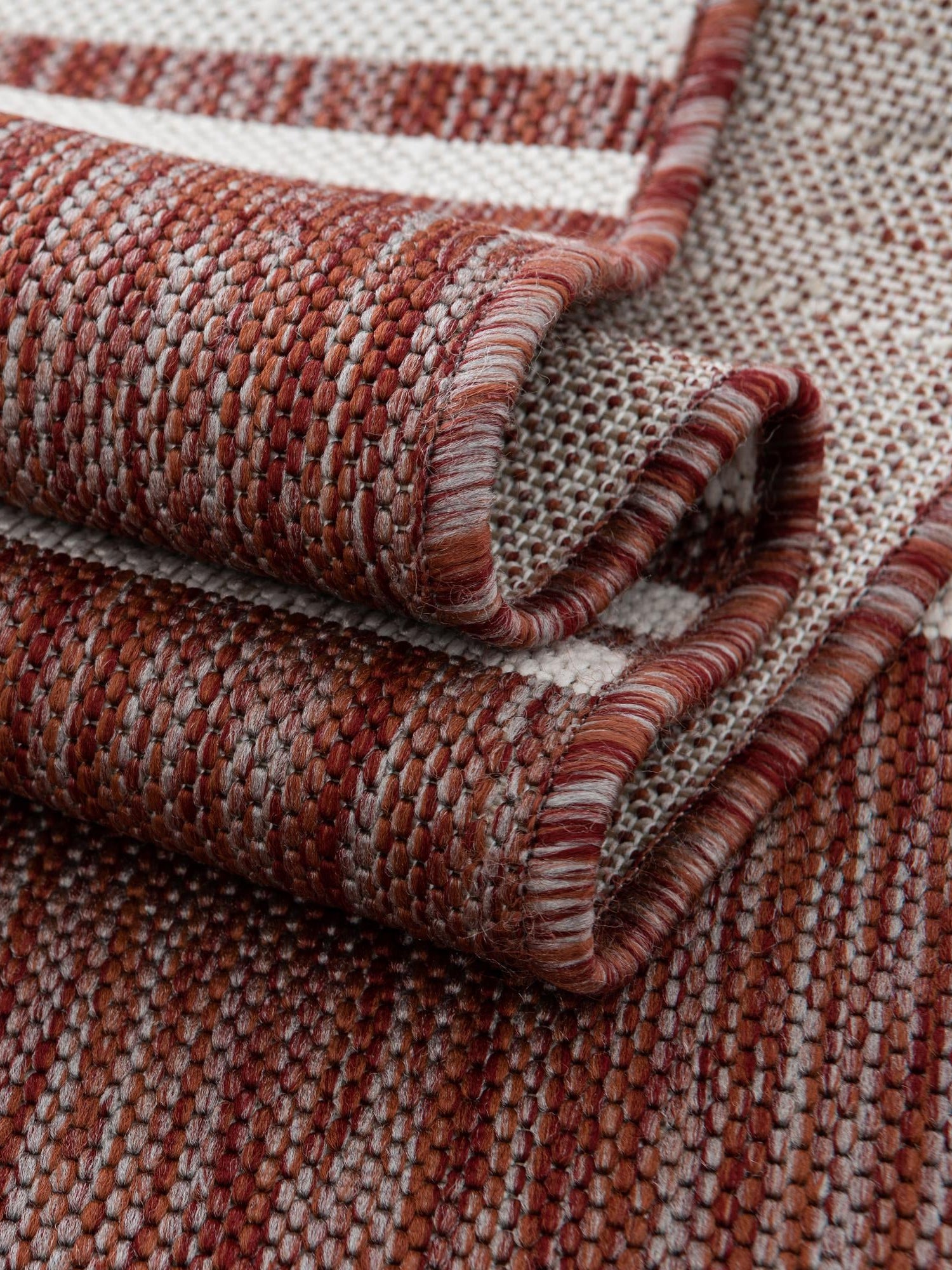 Rust Red 7' 10 x 10' Jill Zarin Outdoor Rectangle Area Rug Weather Resistant for Patio, Deck, Terrace, Balcony, Porch Durable 100% Polypropylene Carpet for Outside for Sale at Rug Engine