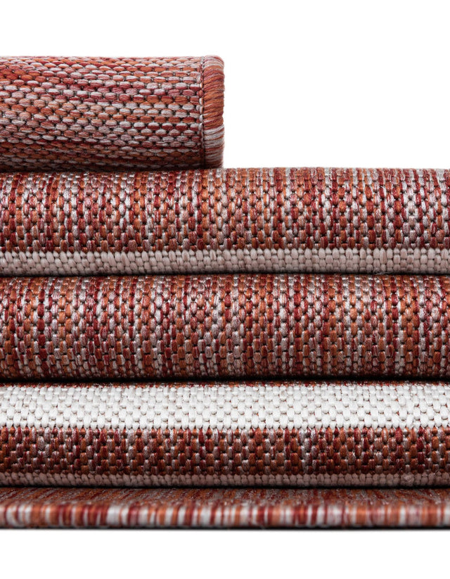 Rust Red 7' 1 x 10' Jill Zarin Outdoor Rectangle Area Rug Weather Resistant for Patio, Deck, Terrace, Balcony, Porch Durable 100% Polypropylene Carpet for Outside for Sale at Rug Engine