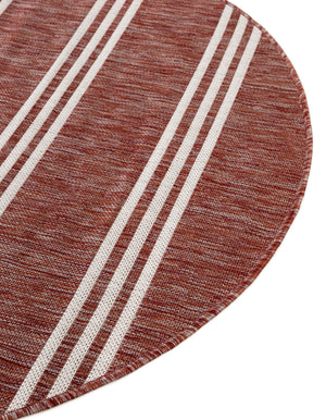 Rust Red 5' 3 x 8' Jill Zarin Outdoor Oval Area Rug Weather Resistant for Patio, Deck, Terrace, Balcony, Porch Durable 100% Polypropylene Carpet for Outside for Sale at Rug Engine