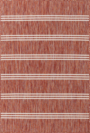 Rust Red 4' 1 x 6' 1 Jill Zarin Outdoor Rectangle Area Rug Weather Resistant for Patio, Deck, Terrace, Balcony, Porch Durable 100% Polypropylene Carpet for Outside for Sale at Rug Engine