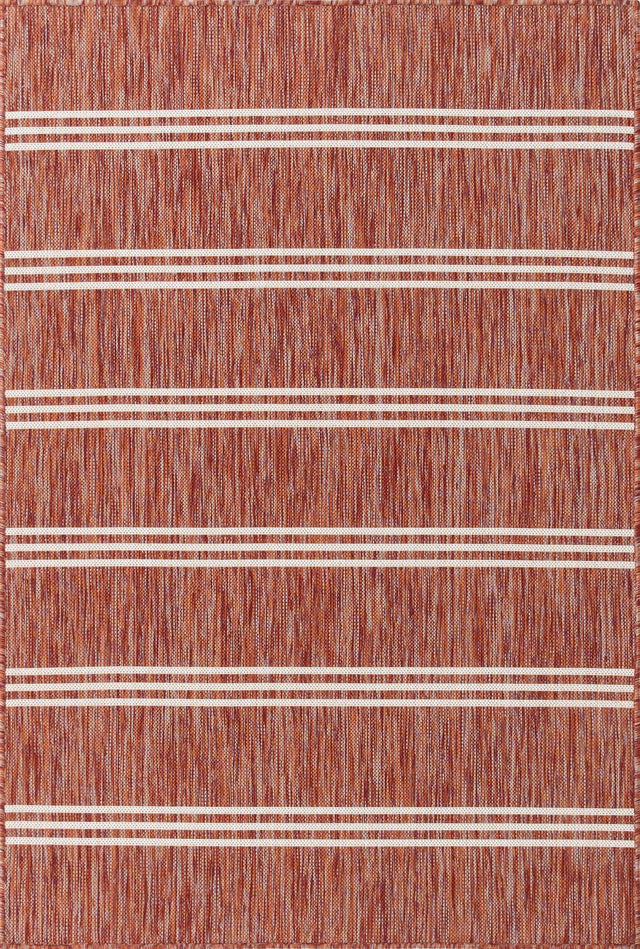 Rust Red 4' 1 x 6' 1 Jill Zarin Outdoor Rectangle Area Rug Weather Resistant for Patio, Deck, Terrace, Balcony, Porch Durable 100% Polypropylene Carpet for Outside for Sale at Rug Engine