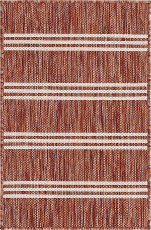 Rust Red 2' x 3' 1 Jill Zarin Outdoor Rectangle Area Rug Weather Resistant for Patio, Deck, Terrace, Balcony, Porch Durable 100% Polypropylene Carpet for Outside for Sale at Rug Engine