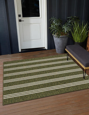 Green 7' 10 x 7' 10 Jill Zarin Outdoor Square Area Rug Weather Resistant for Patio, Deck, Terrace, Balcony, Porch Durable 100% Polypropylene Carpet for Outside for Sale at Rug Engine
