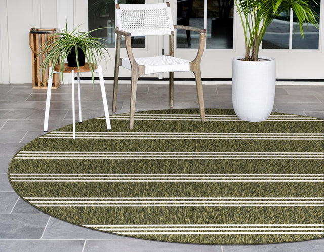 Green 13' 1 x 13' 1 Jill Zarin Outdoor Round Area Rug Weather Resistant for Patio, Deck, Terrace, Balcony, Porch Durable 100% Polypropylene Carpet for Outside for Sale at Rug Engine