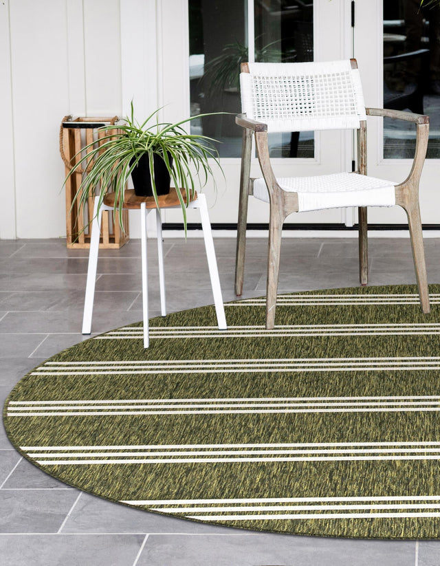 Green 10' 8 x 10' 8 Jill Zarin Outdoor Round Area Rug Weather Resistant for Patio, Deck, Terrace, Balcony, Porch Durable 100% Polypropylene Carpet for Outside for Sale at Rug Engine