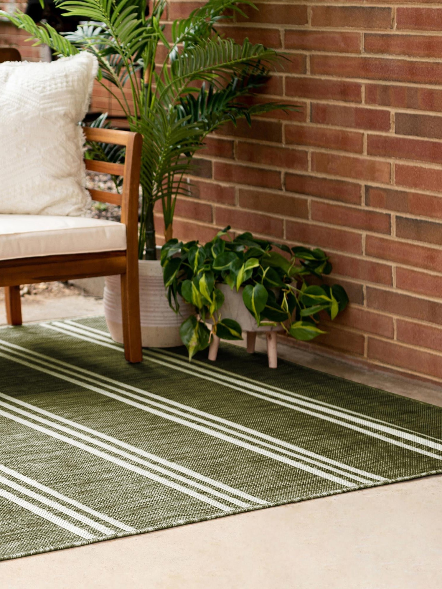 Green 9' x 12' Jill Zarin Outdoor Rectangle Area Rug Weather Resistant for Patio, Deck, Terrace, Balcony, Porch Durable 100% Polypropylene Carpet for Outside for Sale at Rug Engine