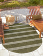 Green 7' 10 x 10' Jill Zarin Outdoor Oval Area Rug Weather Resistant for Patio, Deck, Terrace, Balcony, Porch Durable 100% Polypropylene Carpet for Outside for Sale at Rug Engine
