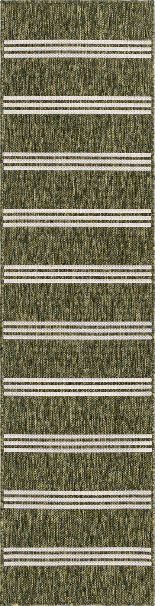 Green 2' x 8' Jill Zarin Outdoor Runner Area Rug Weather Resistant for Patio, Deck, Terrace, Balcony, Porch Durable 100% Polypropylene Carpet for Outside for Sale at Rug Engine