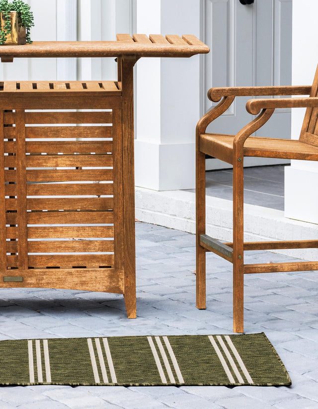 Green 2' x 6' 1 Jill Zarin Outdoor Runner Area Rug Weather Resistant for Patio, Deck, Terrace, Balcony, Porch Durable 100% Polypropylene Carpet for Outside for Sale at Rug Engine