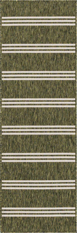 Green 2' x 6' 1 Jill Zarin Outdoor Runner Area Rug Weather Resistant for Patio, Deck, Terrace, Balcony, Porch Durable 100% Polypropylene Carpet for Outside for Sale at Rug Engine