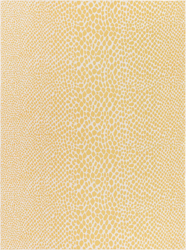 Yellow Ivory 9' x 12' Jill Zarin Outdoor Rectangle Area Rug Weather Resistant for Patio, Deck, Terrace, Balcony, Porch Durable 100% Polypropylene Carpet for Outside for Sale at Rug Engine