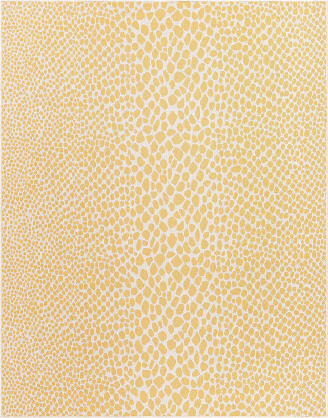 Yellow Ivory 7' 10 x 10' Jill Zarin Outdoor Rectangle Area Rug Weather Resistant for Patio, Deck, Terrace, Balcony, Porch Durable 100% Polypropylene Carpet for Outside for Sale at Rug Engine