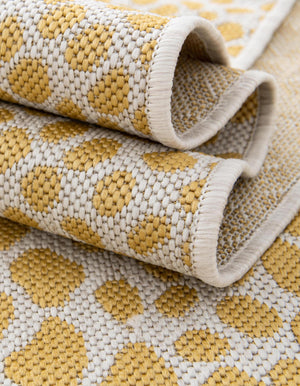Yellow Ivory 10' 8 x 10' 8 Jill Zarin Outdoor Square Area Rug Weather Resistant for Patio, Deck, Terrace, Balcony, Porch Durable 100% Polypropylene Carpet for Outside for Sale at Rug Engine