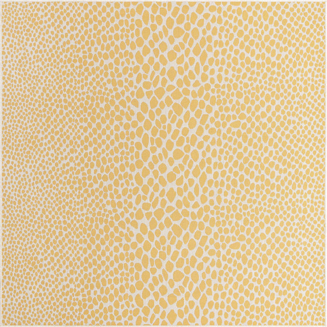Yellow Ivory 7' 10 x 7' 10 Jill Zarin Outdoor Square Area Rug Weather Resistant for Patio, Deck, Terrace, Balcony, Porch Durable 100% Polypropylene Carpet for Outside for Sale at Rug Engine