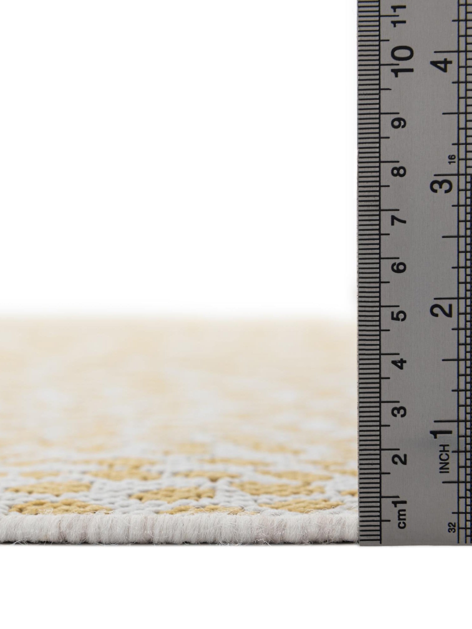 Yellow Ivory 4' 1 x 4' 1 Jill Zarin Outdoor Round Area Rug Weather Resistant for Patio, Deck, Terrace, Balcony, Porch Durable 100% Polypropylene Carpet for Outside for Sale at Rug Engine