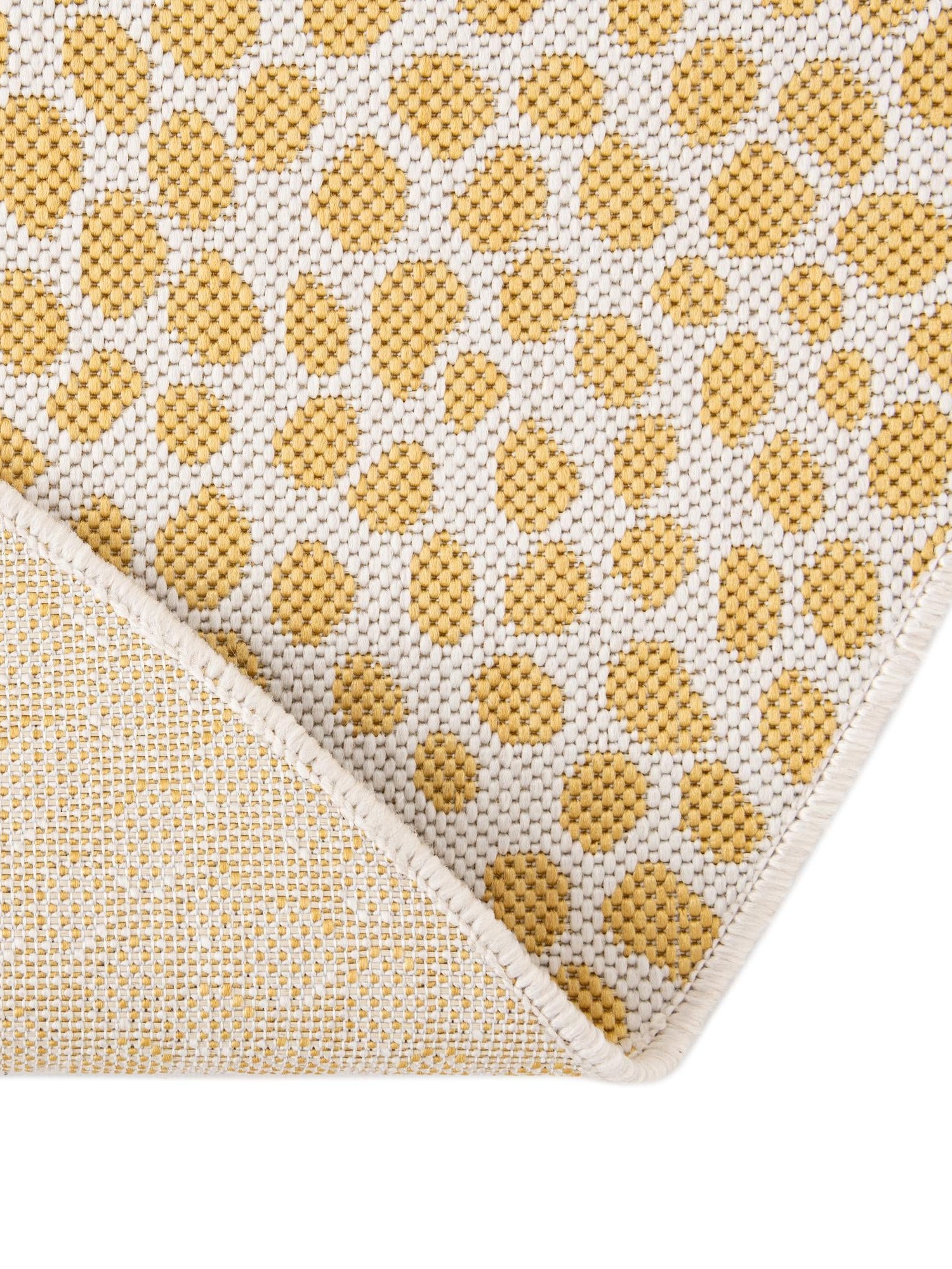 Yellow Ivory 4' 1 x 4' 1 Jill Zarin Outdoor Round Area Rug Weather Resistant for Patio, Deck, Terrace, Balcony, Porch Durable 100% Polypropylene Carpet for Outside for Sale at Rug Engine