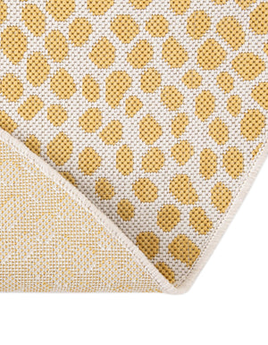 Yellow Ivory 4' 1 x 4' 1 Jill Zarin Outdoor Round Area Rug Weather Resistant for Patio, Deck, Terrace, Balcony, Porch Durable 100% Polypropylene Carpet for Outside for Sale at Rug Engine