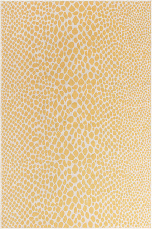 Yellow Ivory 6' 1 x 9' Jill Zarin Outdoor Rectangle Area Rug Weather Resistant for Patio, Deck, Terrace, Balcony, Porch Durable 100% Polypropylene Carpet for Outside for Sale at Rug Engine