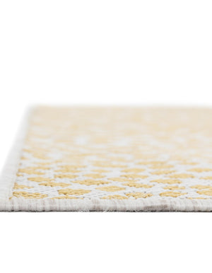 Yellow Ivory 4' 1 x 6' 1 Jill Zarin Outdoor Rectangle Area Rug Weather Resistant for Patio, Deck, Terrace, Balcony, Porch Durable 100% Polypropylene Carpet for Outside for Sale at Rug Engine
