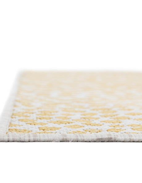 Yellow Ivory 7' 10 x 10' Jill Zarin Outdoor Rectangle Area Rug Weather Resistant for Patio, Deck, Terrace, Balcony, Porch Durable 100% Polypropylene Carpet for Outside for Sale at Rug Engine