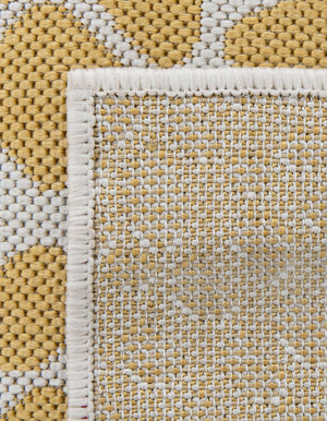 Yellow Ivory 4' 1 x 6' 1 Jill Zarin Outdoor Rectangle Area Rug Weather Resistant for Patio, Deck, Terrace, Balcony, Porch Durable 100% Polypropylene Carpet for Outside for Sale at Rug Engine