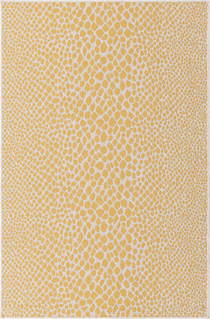 Yellow Ivory 4' 1 x 6' 1 Jill Zarin Outdoor Rectangle Area Rug Weather Resistant for Patio, Deck, Terrace, Balcony, Porch Durable 100% Polypropylene Carpet for Outside for Sale at Rug Engine